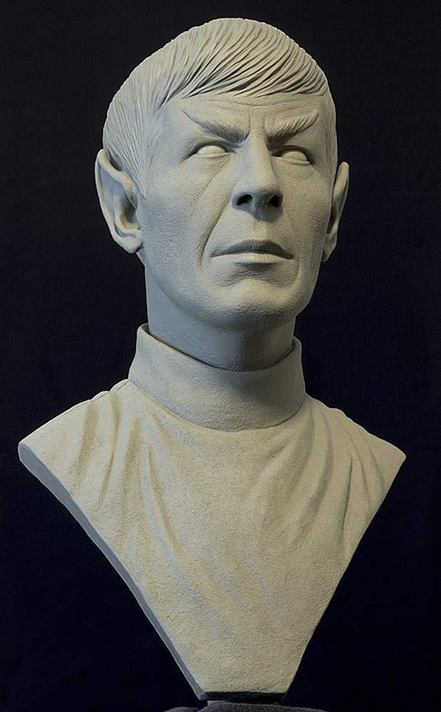 "Spock" Mini Bust sculpt for resin model kit (incomplete)
