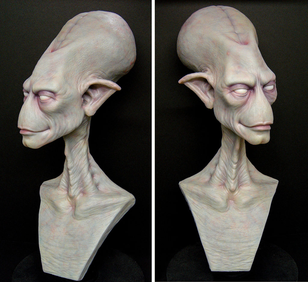 "Thin Alien" Silicone Bust
